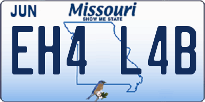 MO license plate EH4L4B