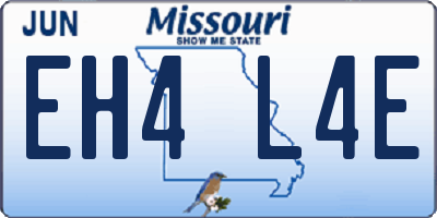 MO license plate EH4L4E