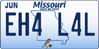 MO license plate EH4L4L
