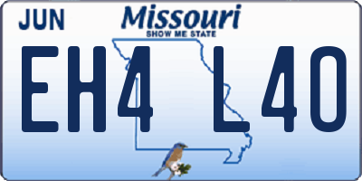 MO license plate EH4L4O