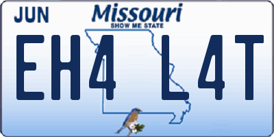 MO license plate EH4L4T