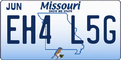 MO license plate EH4L5G
