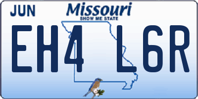 MO license plate EH4L6R
