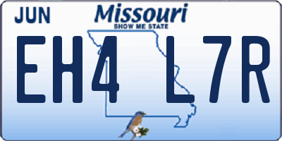 MO license plate EH4L7R