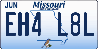 MO license plate EH4L8L