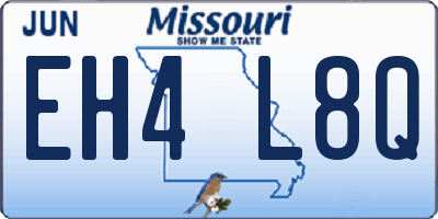 MO license plate EH4L8Q