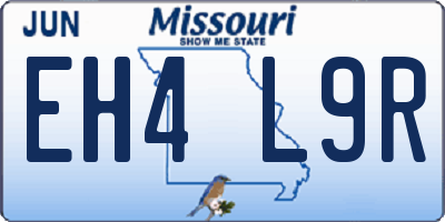 MO license plate EH4L9R
