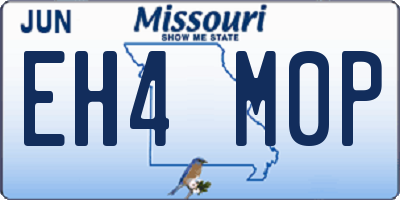 MO license plate EH4M0P