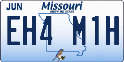 MO license plate EH4M1H