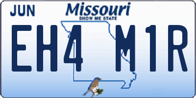 MO license plate EH4M1R