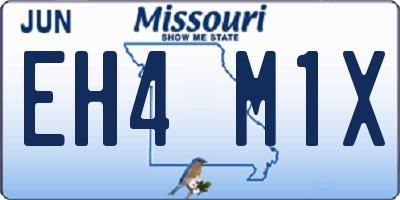 MO license plate EH4M1X