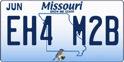 MO license plate EH4M2B