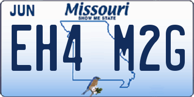 MO license plate EH4M2G