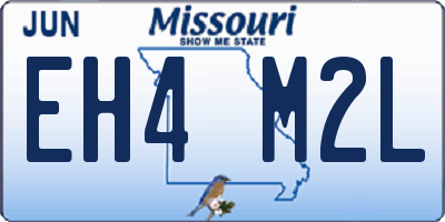 MO license plate EH4M2L