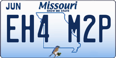 MO license plate EH4M2P