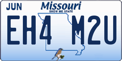 MO license plate EH4M2U