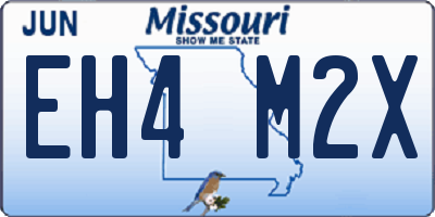 MO license plate EH4M2X