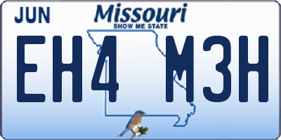MO license plate EH4M3H