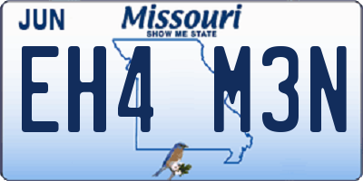 MO license plate EH4M3N