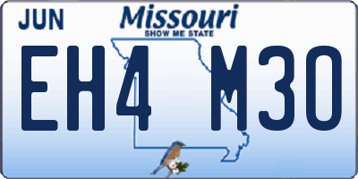 MO license plate EH4M3O