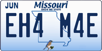 MO license plate EH4M4E