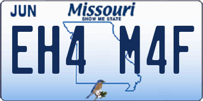 MO license plate EH4M4F