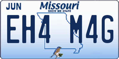 MO license plate EH4M4G
