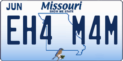 MO license plate EH4M4M
