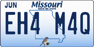 MO license plate EH4M4Q
