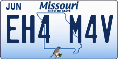 MO license plate EH4M4V