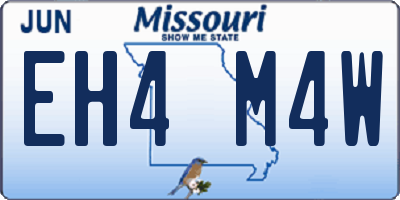 MO license plate EH4M4W