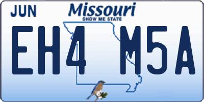 MO license plate EH4M5A