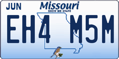 MO license plate EH4M5M