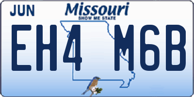 MO license plate EH4M6B