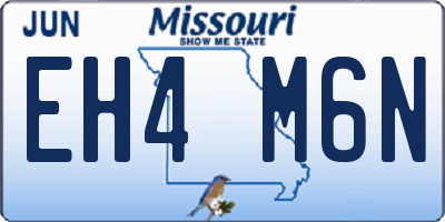 MO license plate EH4M6N