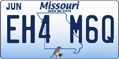 MO license plate EH4M6Q