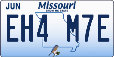MO license plate EH4M7E
