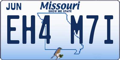MO license plate EH4M7I