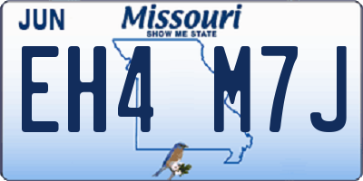 MO license plate EH4M7J