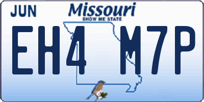 MO license plate EH4M7P