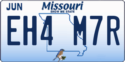 MO license plate EH4M7R