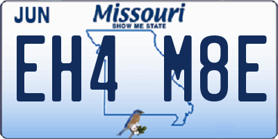 MO license plate EH4M8E