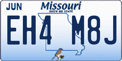 MO license plate EH4M8J