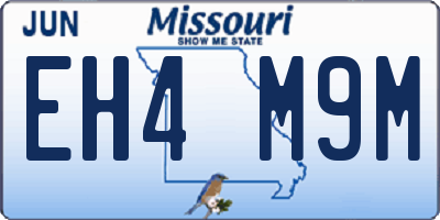 MO license plate EH4M9M