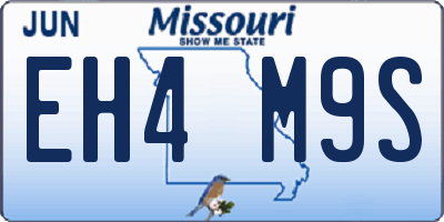 MO license plate EH4M9S