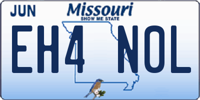 MO license plate EH4N0L