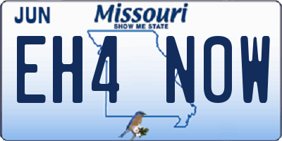 MO license plate EH4N0W