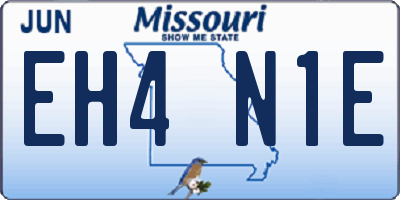 MO license plate EH4N1E