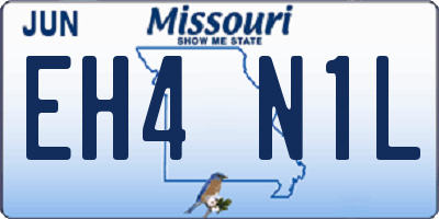 MO license plate EH4N1L