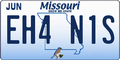 MO license plate EH4N1S